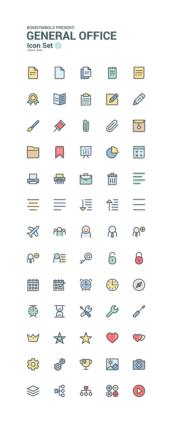 General Office Colors in Icons - product preview 4