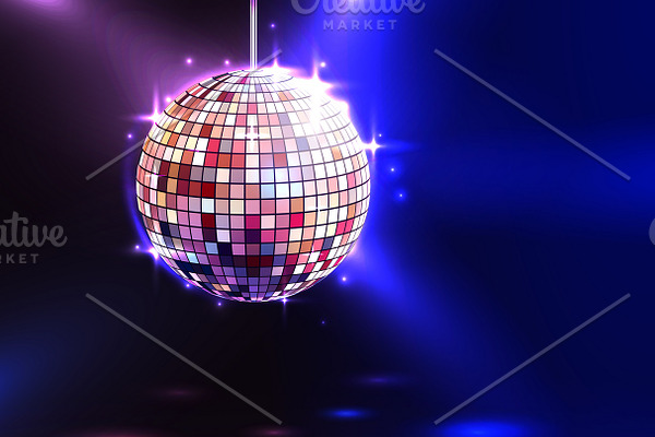 Modern illuminating disco ball
