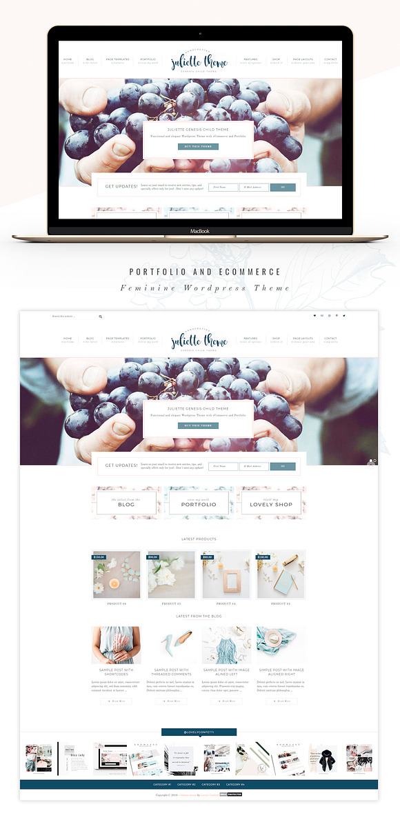 Portfolio eCommerce Genesis theme Ju in WordPress Business Themes - product preview 4