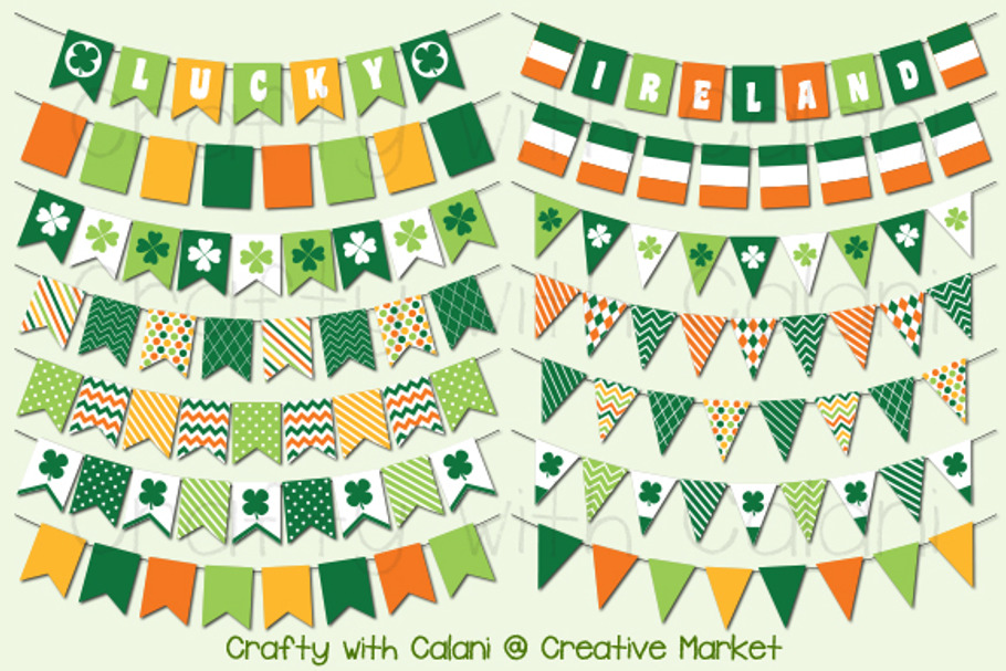 St Patrick's Day Digital Bunting in Objects - product preview 8