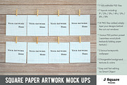 Square Paper Mock Ups- Real Photos
