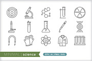 Minimal science icons