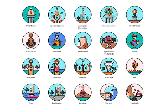 136 Sustainable Development Icons in Skull Icons - product preview 2