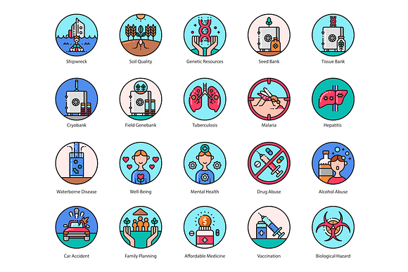 136 Sustainable Development Icons in Skull Icons - product preview 3