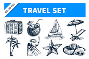 Travel Hand Drawn Set
