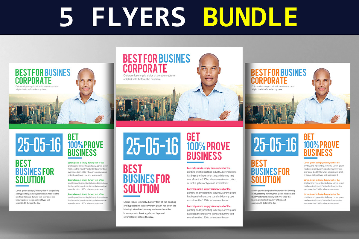 5 Capital Firm Business Flyer Bundle in Flyer Templates - product preview 8