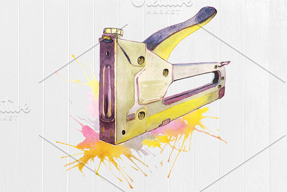 Toolbox Prints 4 Construction Tools in Illustrations - product preview 4