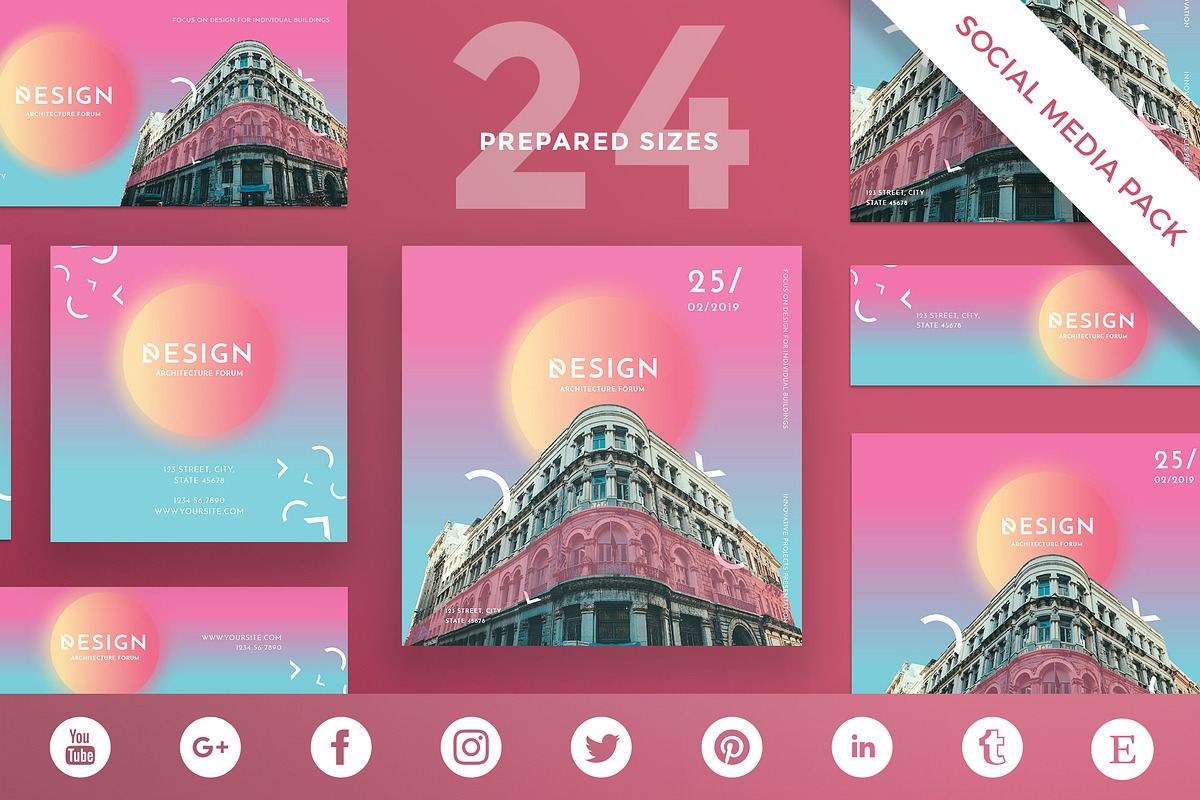 Social Media Pack|Architecture Forum in Social Media Templates - product preview 8