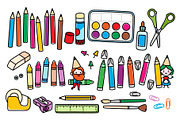 Arts and crafts supplies and gnomes