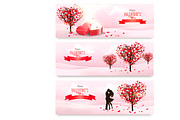 Holiday Valentine's banners. 