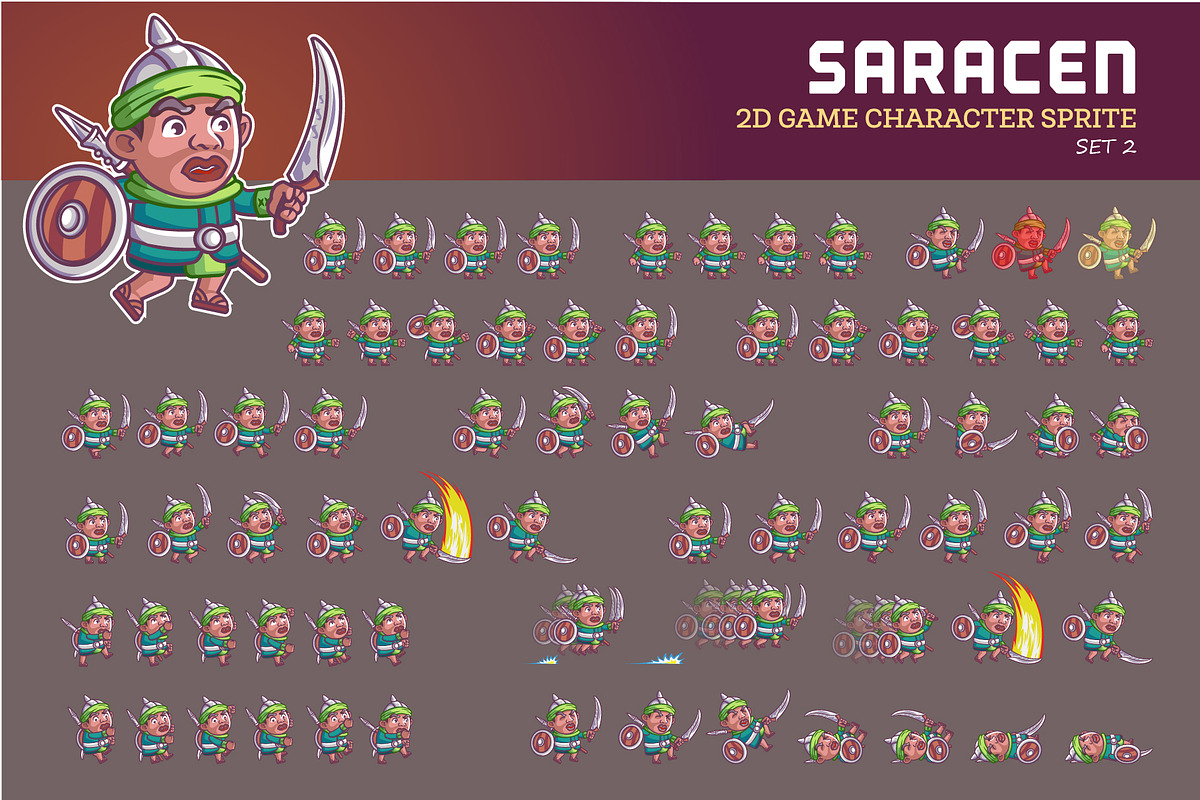 SARACEN GAME SPRITE in Illustrations - product preview 8