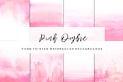 Pink ombre watercolor
