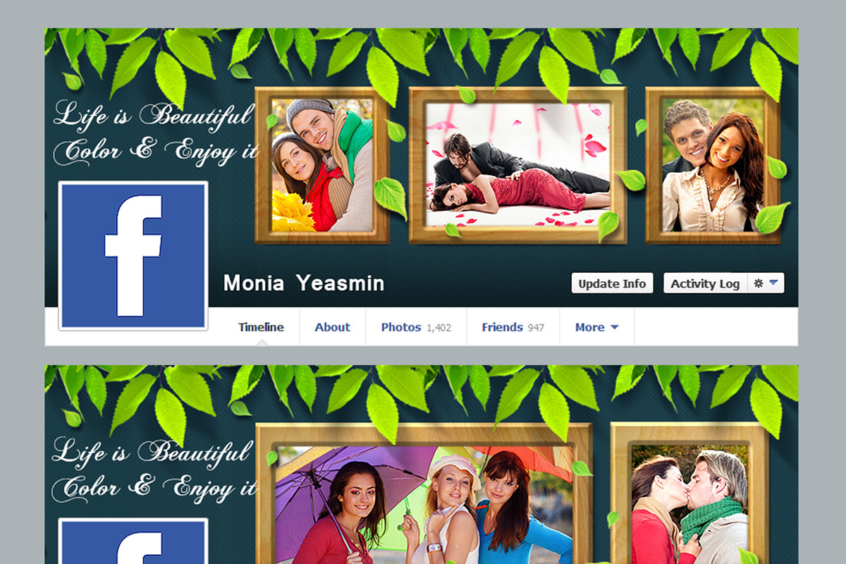 Woody Frame FB Timeline Cover in Social Media Templates - product preview 8