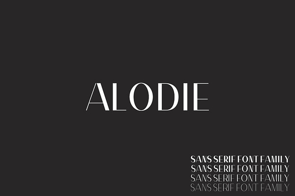 Alodie Sans Serif 4 Font Family Pack