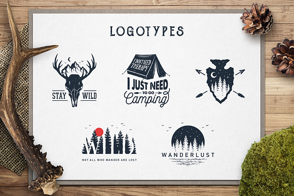 Wanderlust. 15 Double Exposure Logos in Logo Templates - product preview 10