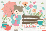 Springtime 01 Flower Clipart Vector