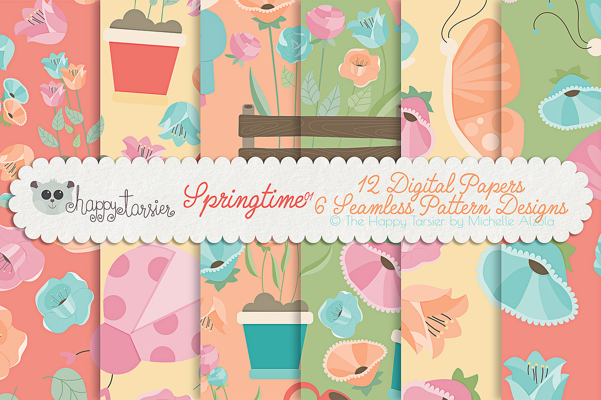 Springtime 01 Seamless Patterns in Patterns - product preview 8