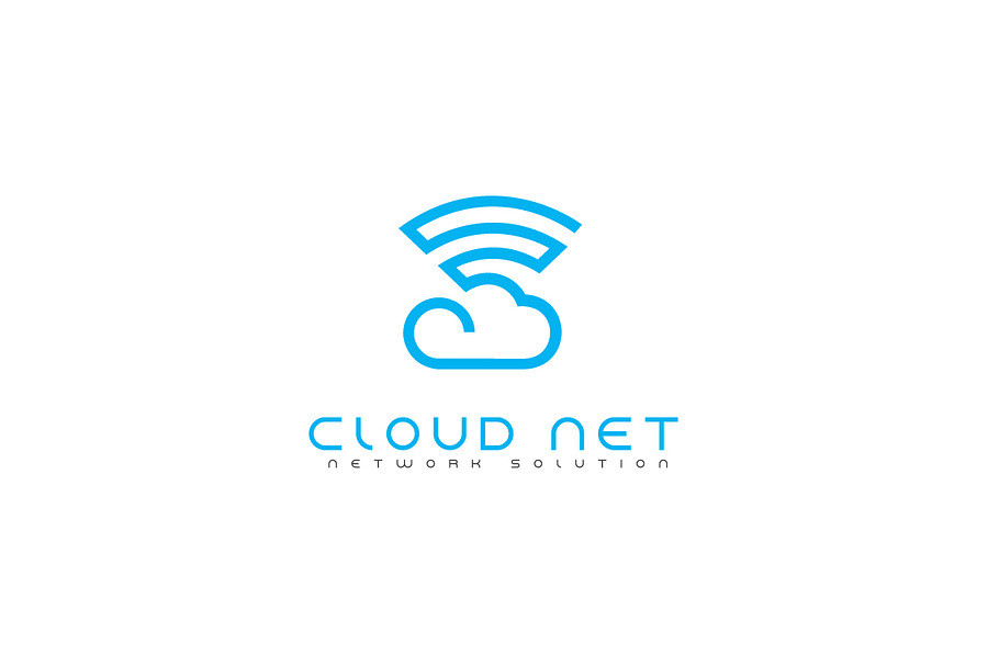 Cloud Net Logo Template in Logo Templates - product preview 8