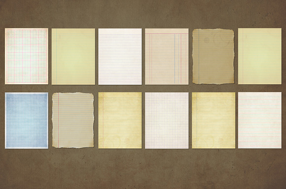 Old homework papers in Textures - product preview 1