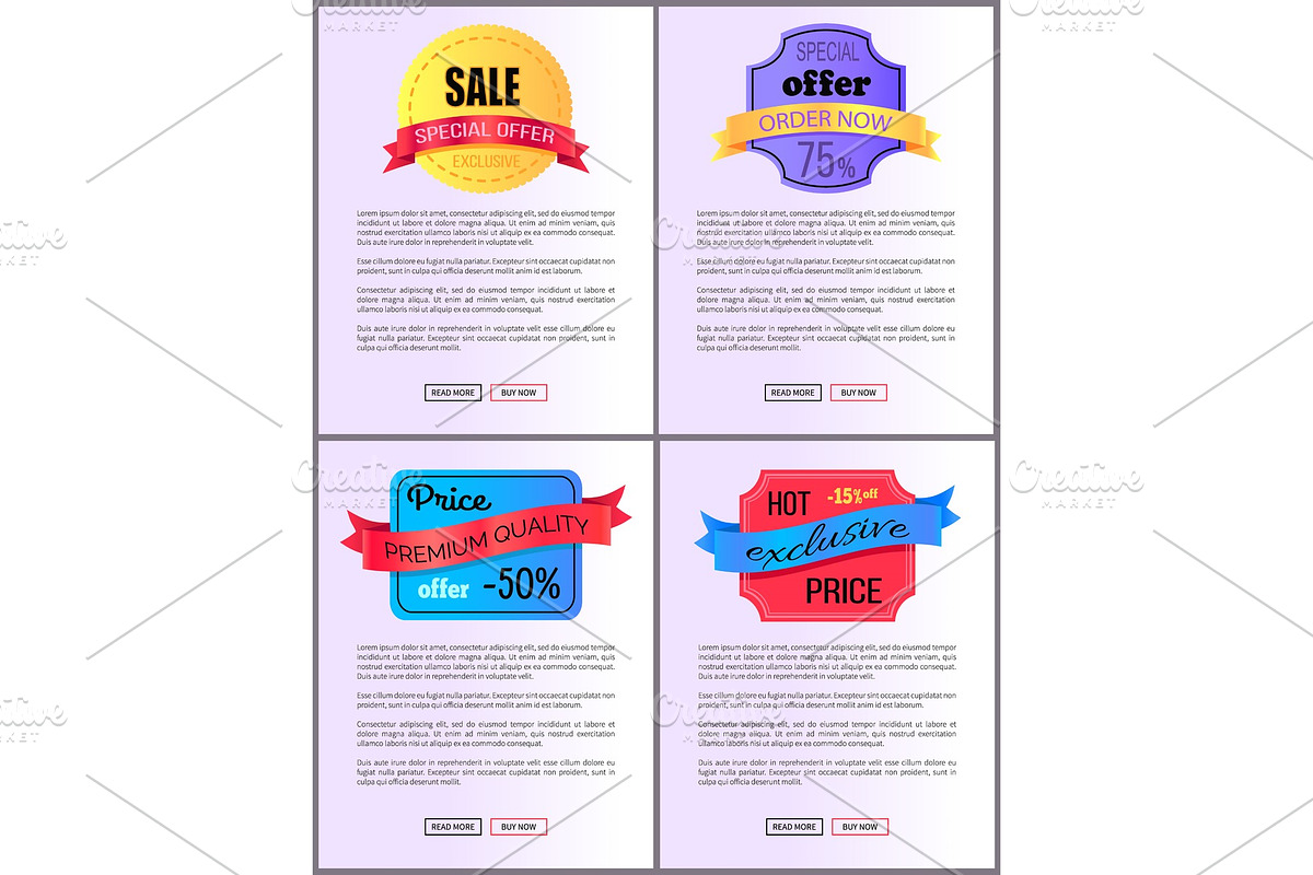 Sale Special Offer Order Buy Now Web Poster Vector in Textures - product preview 8