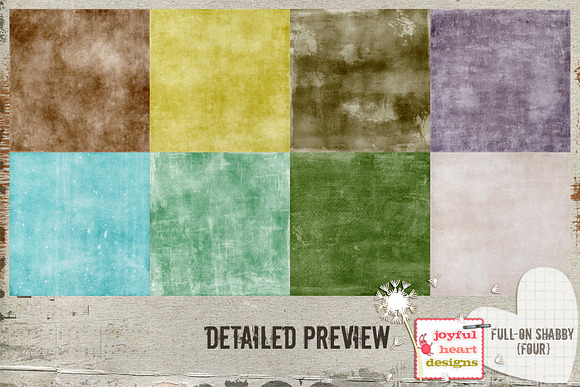 Full-On Shabby {four} digital papers in Textures - product preview 1
