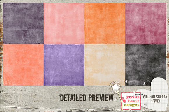 Full-On Shabby {five} digital papers in Textures - product preview 1