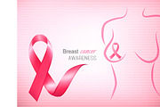 Breast cancer pink background