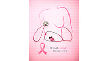 Breast cancer pink background 