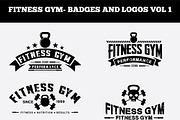 FITNESS GYM- BADGES AND LOGOS VOL 1