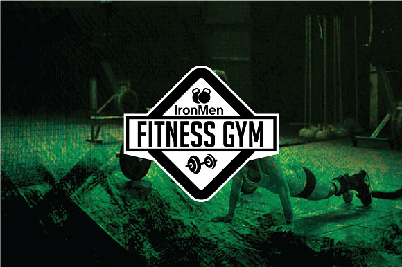FITNESS GYM- BADGES AND LOGOS VOL2 in Logo Templates - product preview 1
