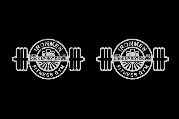FITNESS GYM- BADGES AND LOGOS VOL5 in Logo Templates - product preview 1