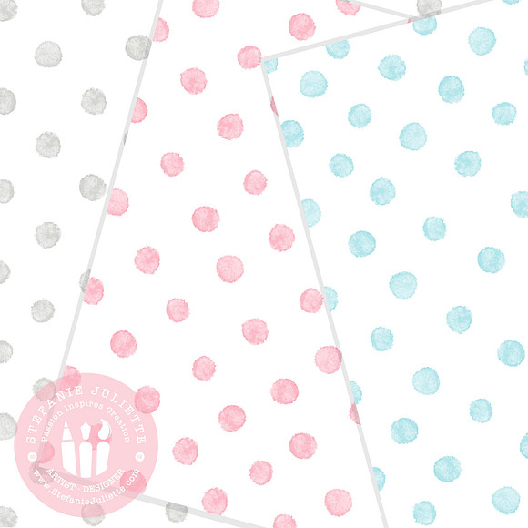 Watercolor Polka Dot Patterns in Patterns - product preview 2