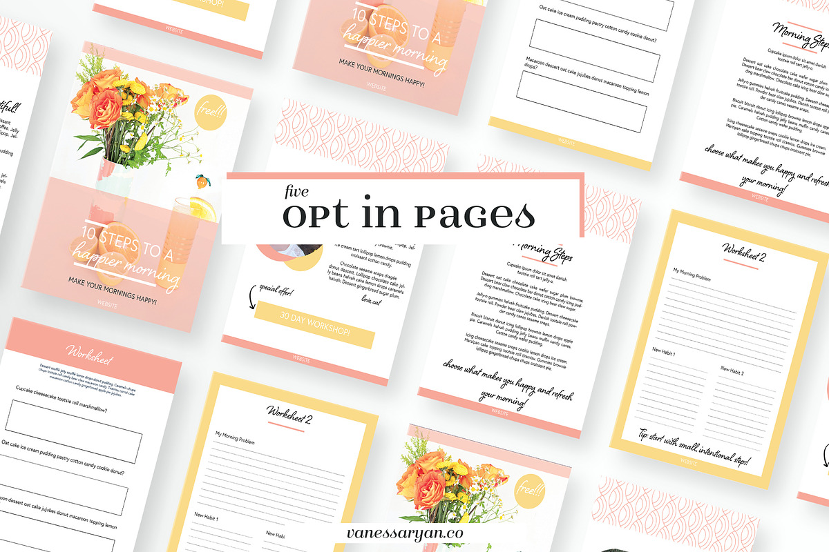 Happy Chic Opt in Canva or Adobe in Magazine Templates - product preview 8
