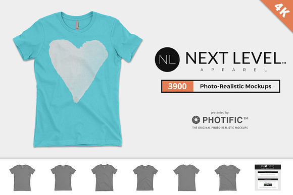 Next Level 3900 "The Boyfriend Tee" in Product Mockups - product preview 5