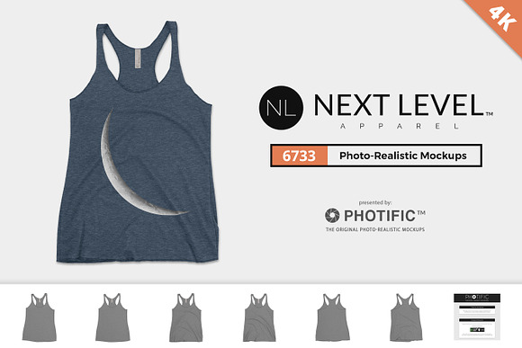 Next Level 6733 Womens Triblend Tank in Product Mockups - product preview 5