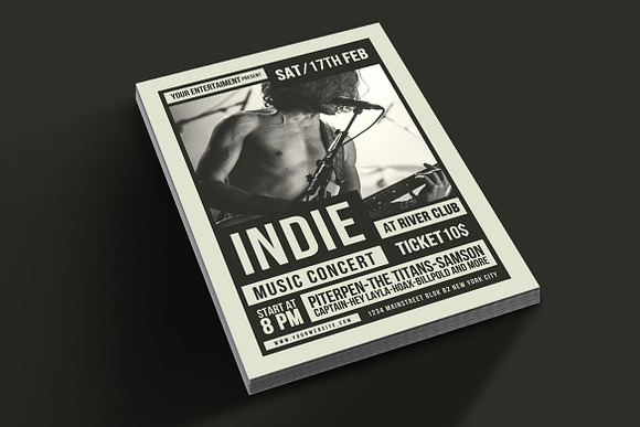 Indie Music Flyer in Flyer Templates - product preview 1