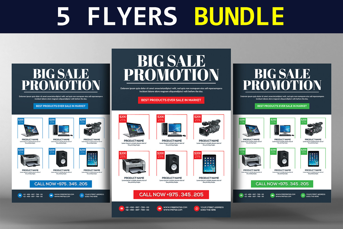 5 Business Flyers Bundle in Flyer Templates - product preview 8