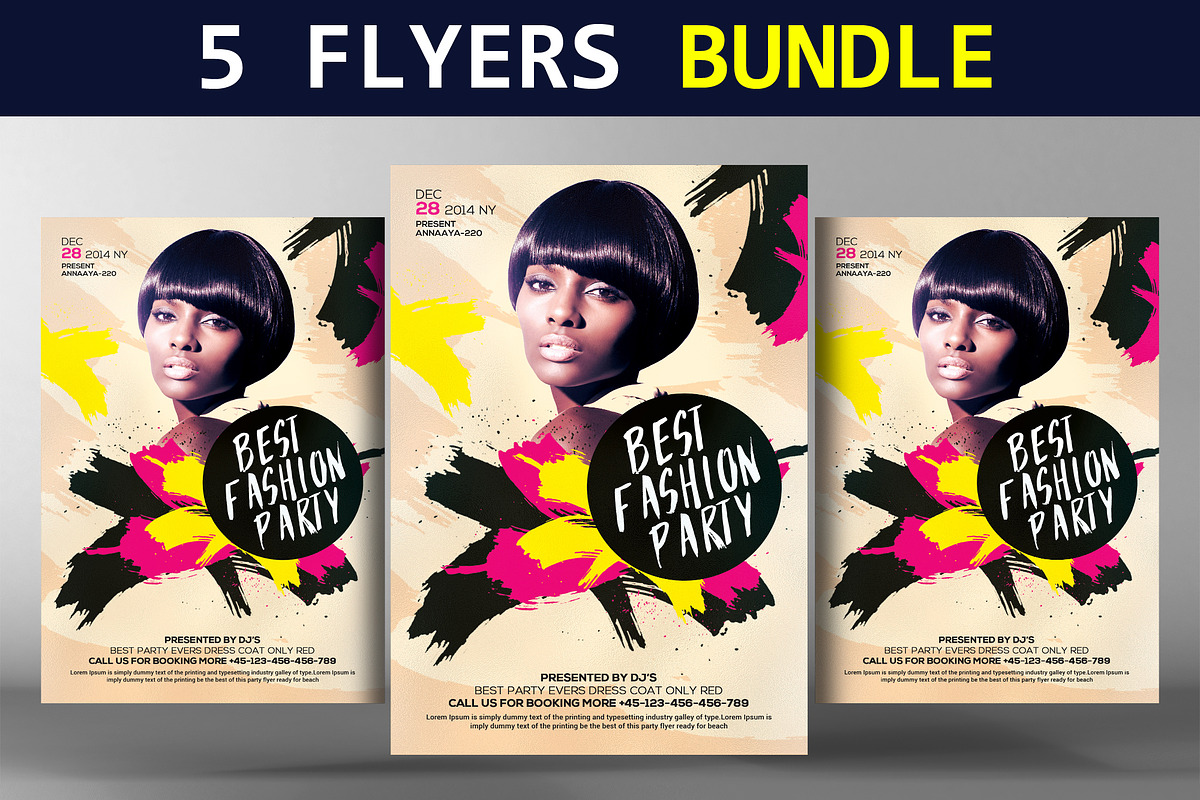 5 Party Flyers Bundle in Flyer Templates - product preview 8
