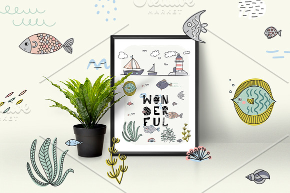 Marine. Design set. in Illustrations - product preview 4