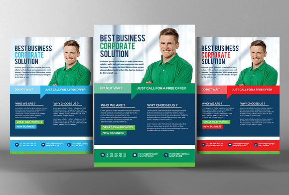 5 Corporate Business Flyers Bundle in Flyer Templates - product preview 3