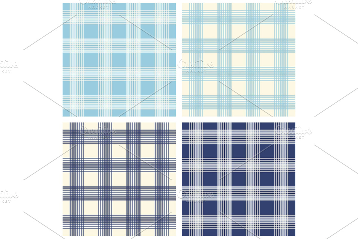 Set of four primitive seamless retro patterns in Textures - product preview 8