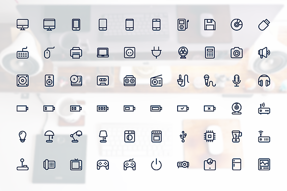 Electronic Devices Icons in Graphics - product preview 1
