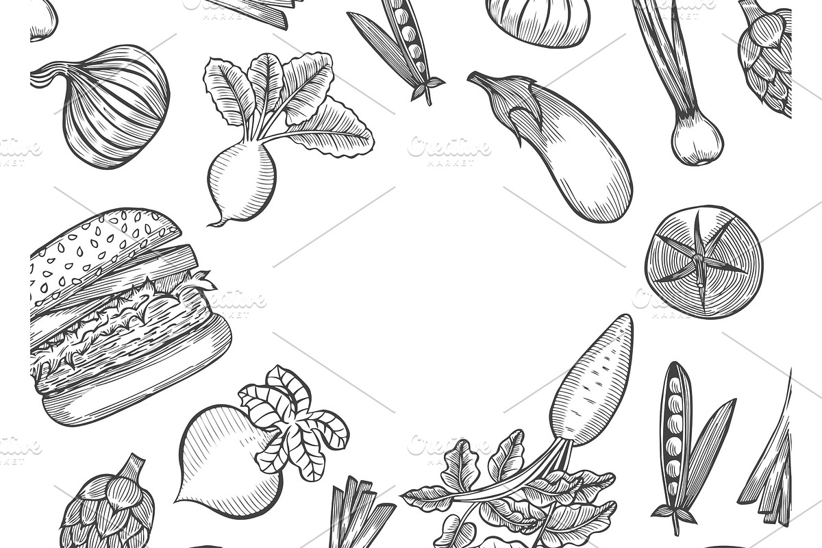 Farmers market menu in Illustrations - product preview 8