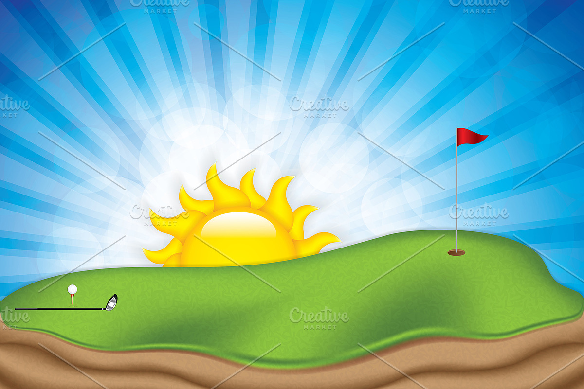 Golf course in Illustrations - product preview 8