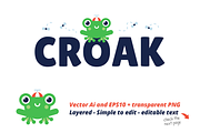 Croak - Editable Frog Logo Template