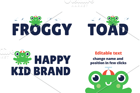 Croak - Editable Frog Logo Template in Logo Templates - product preview 1
