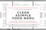 Clean & Simple Food Menu + Update