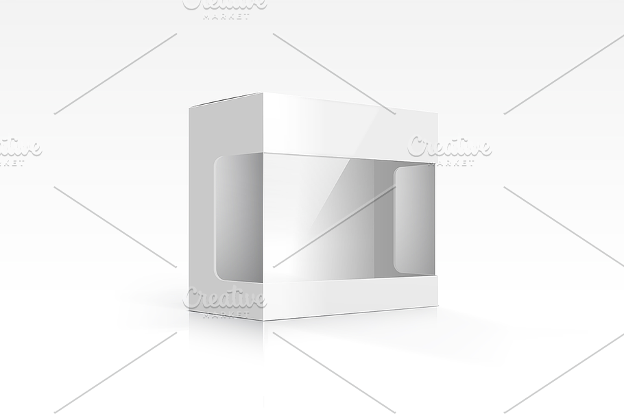 Vector Blank Box with Window in Objects - product preview 8