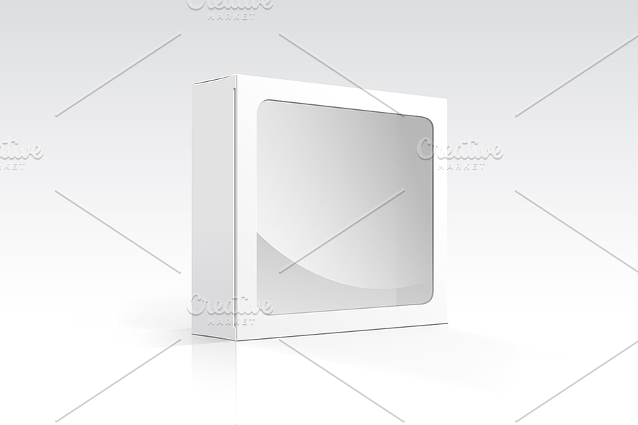 Vector Blank Box with Window in Objects - product preview 8
