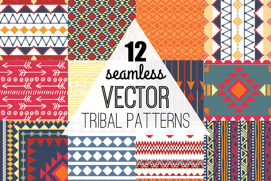 Seamless Vector Aztec Tribal Pattern
